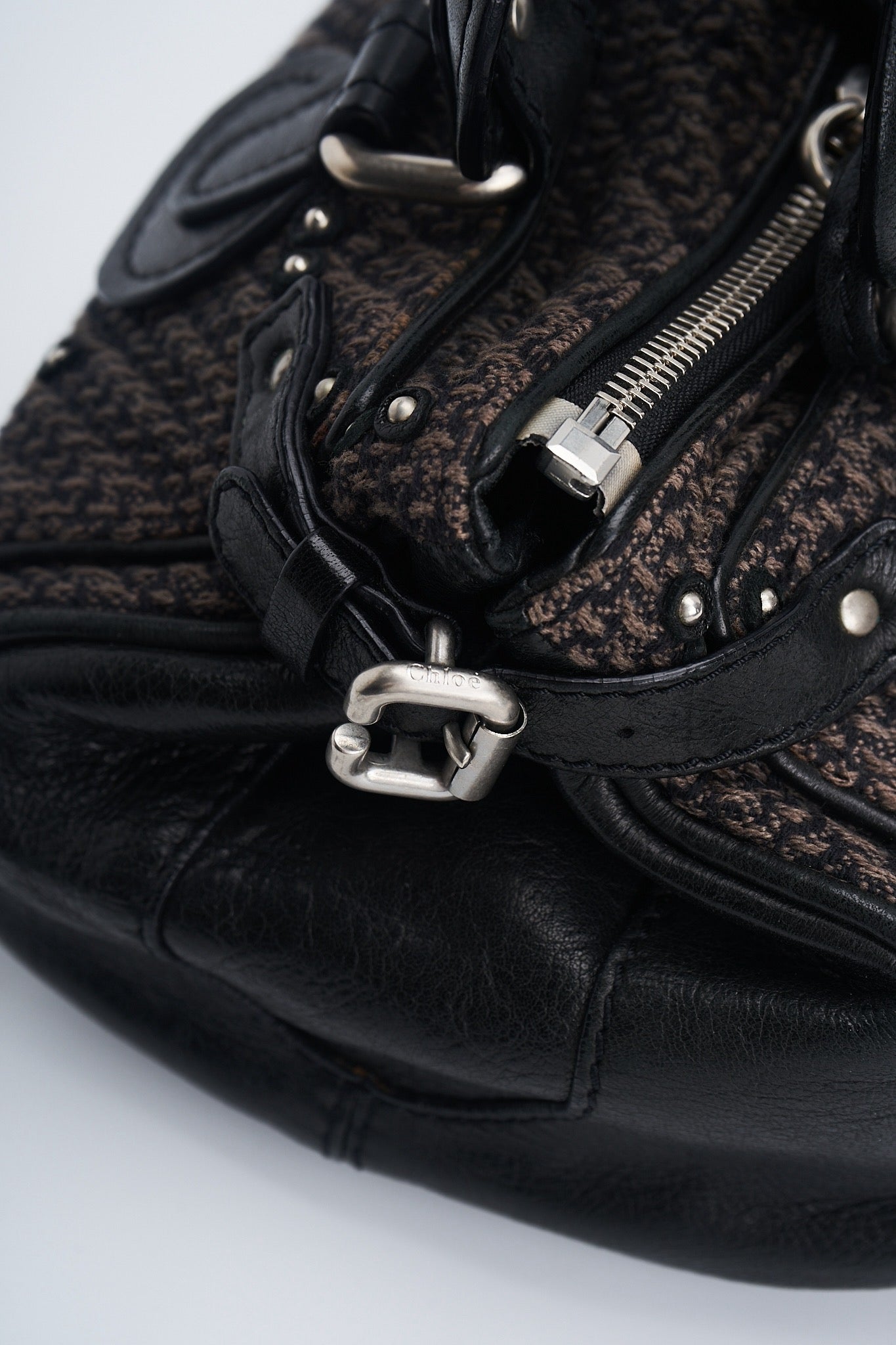 Chloe paddington tweed leather