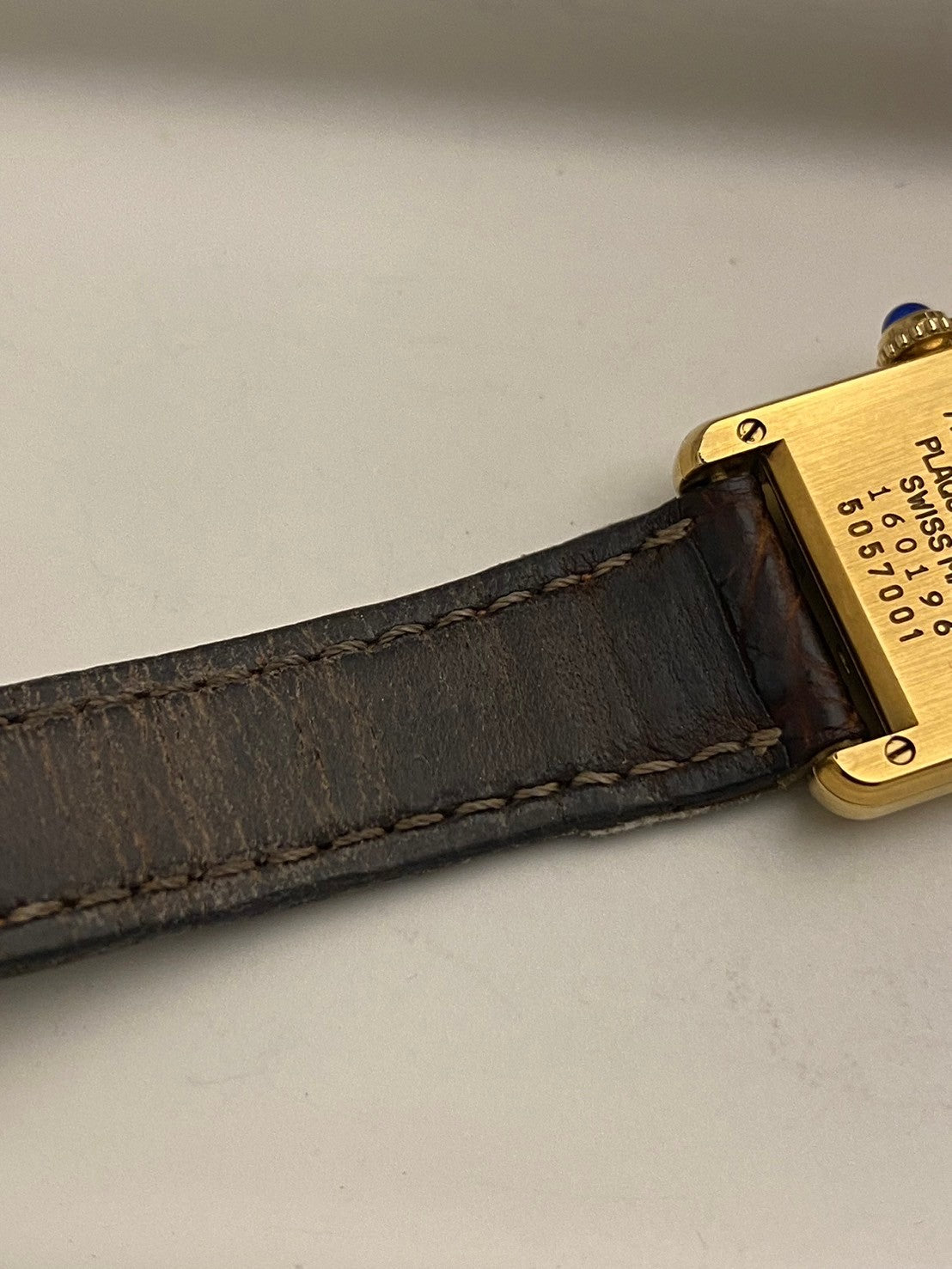 Cartier tank roman numerals brow strap