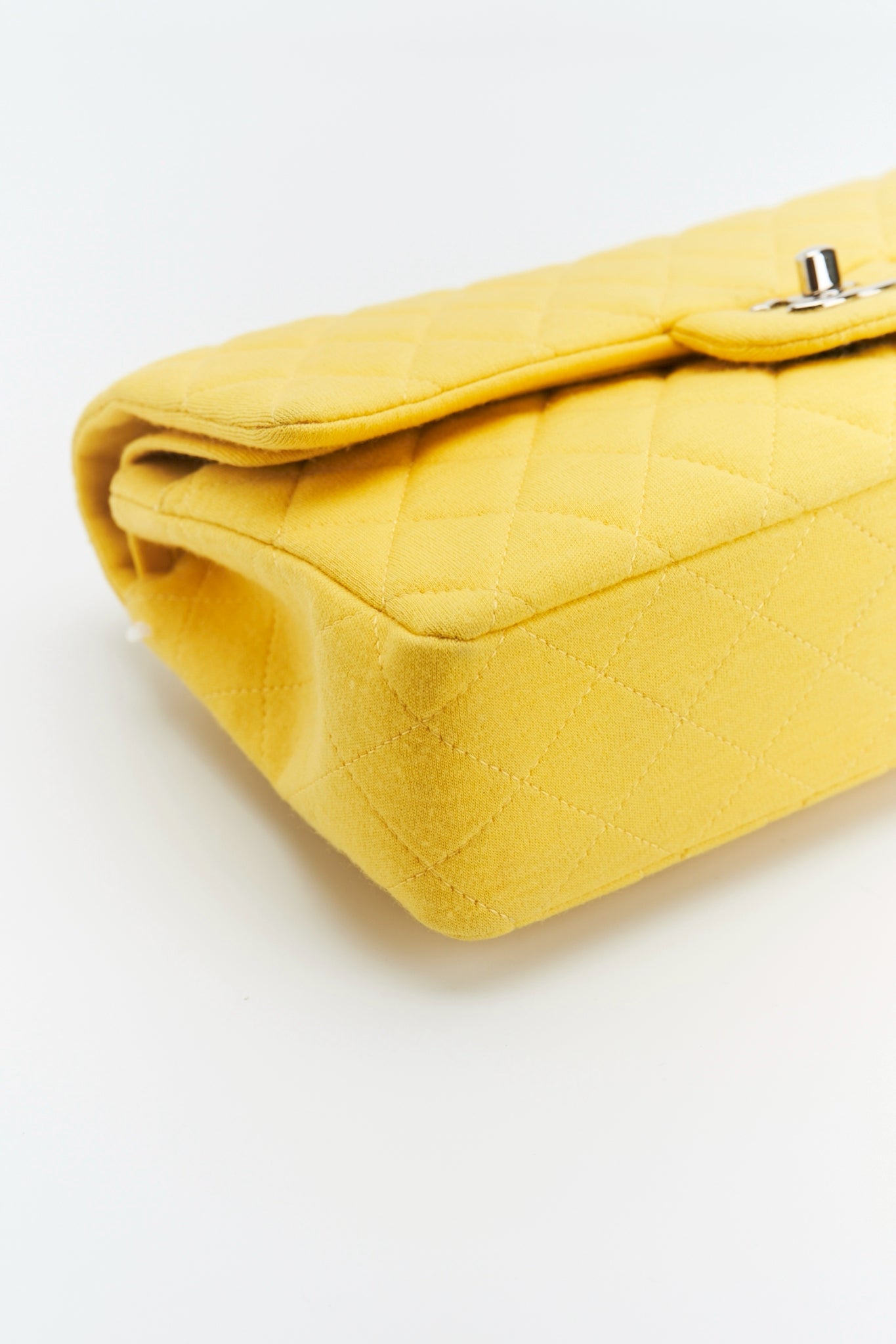 Chanel classic jersey double flab yellow