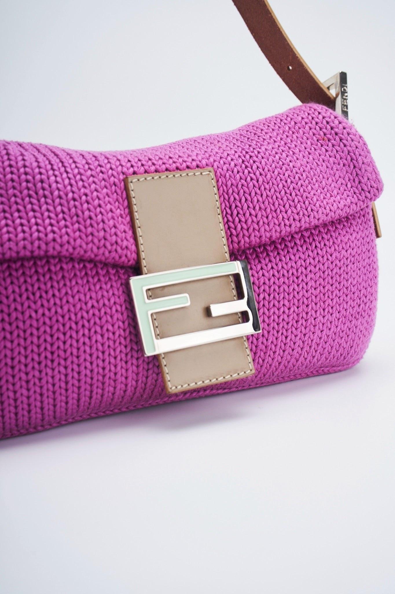 Fendi baguette knit bag