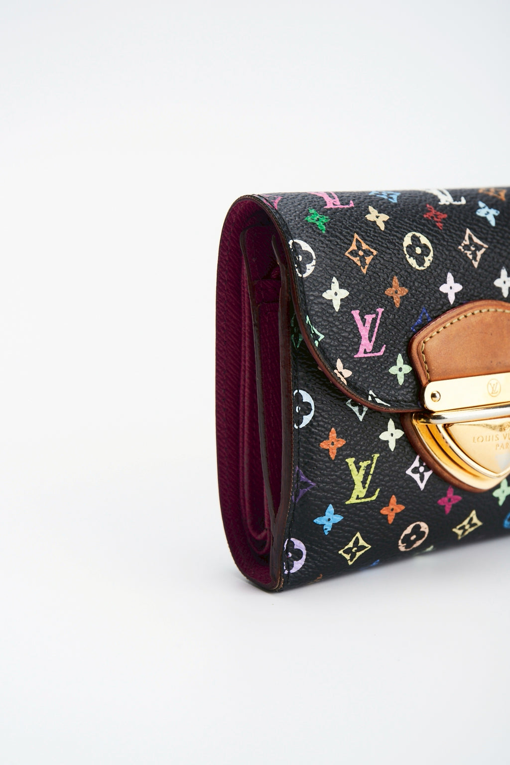 Louis vuitton multicolor black wallet