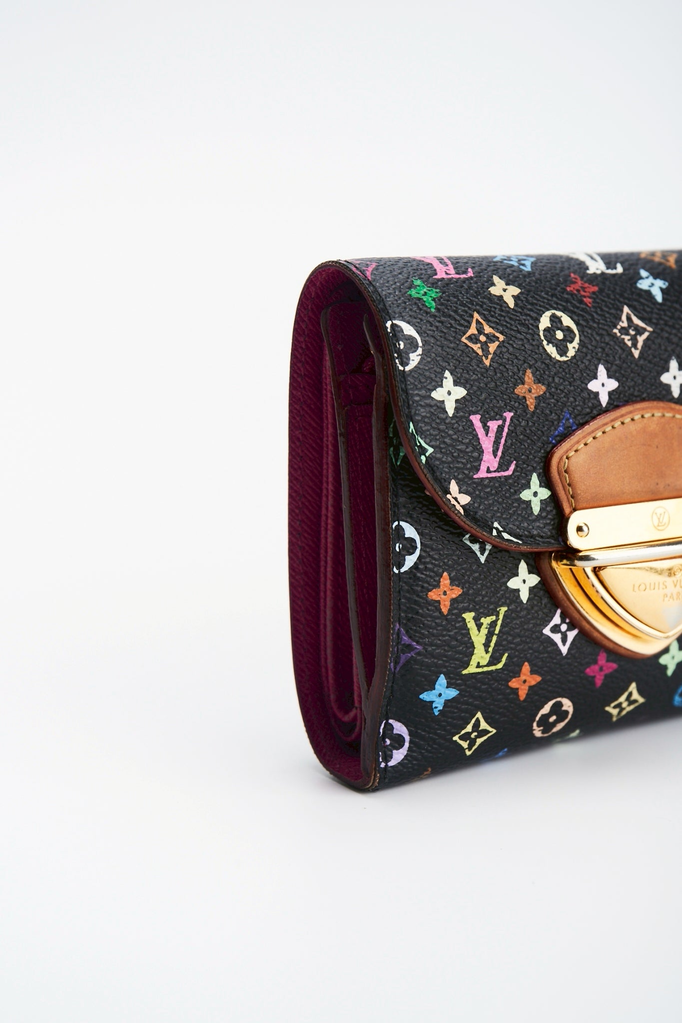 Louis vuitton multicolor black wallet