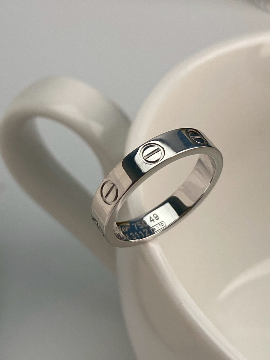 Cartier love ring 18k platinum