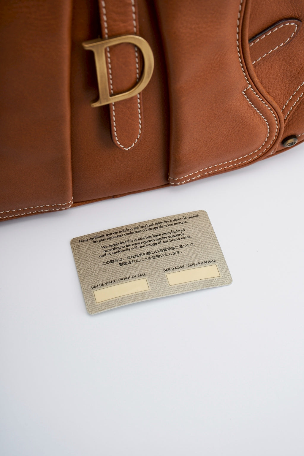 Dior D logo handbag