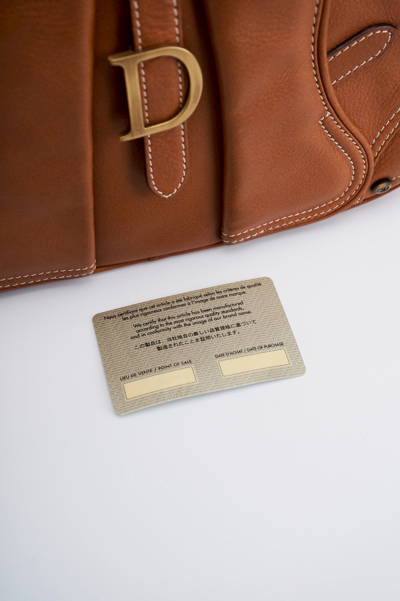 Dior D logo handbag