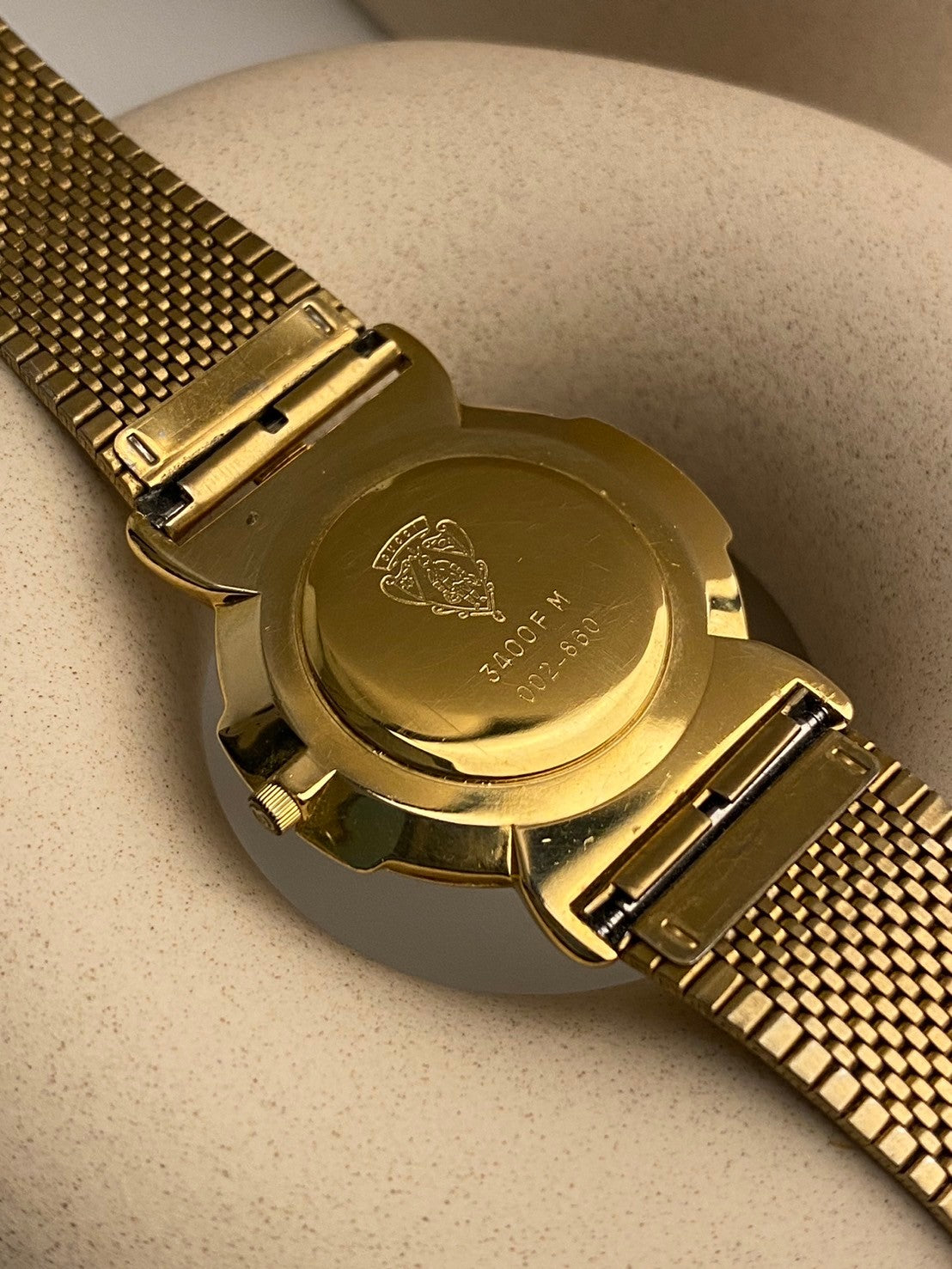 Gucci white dial gold 3400FM