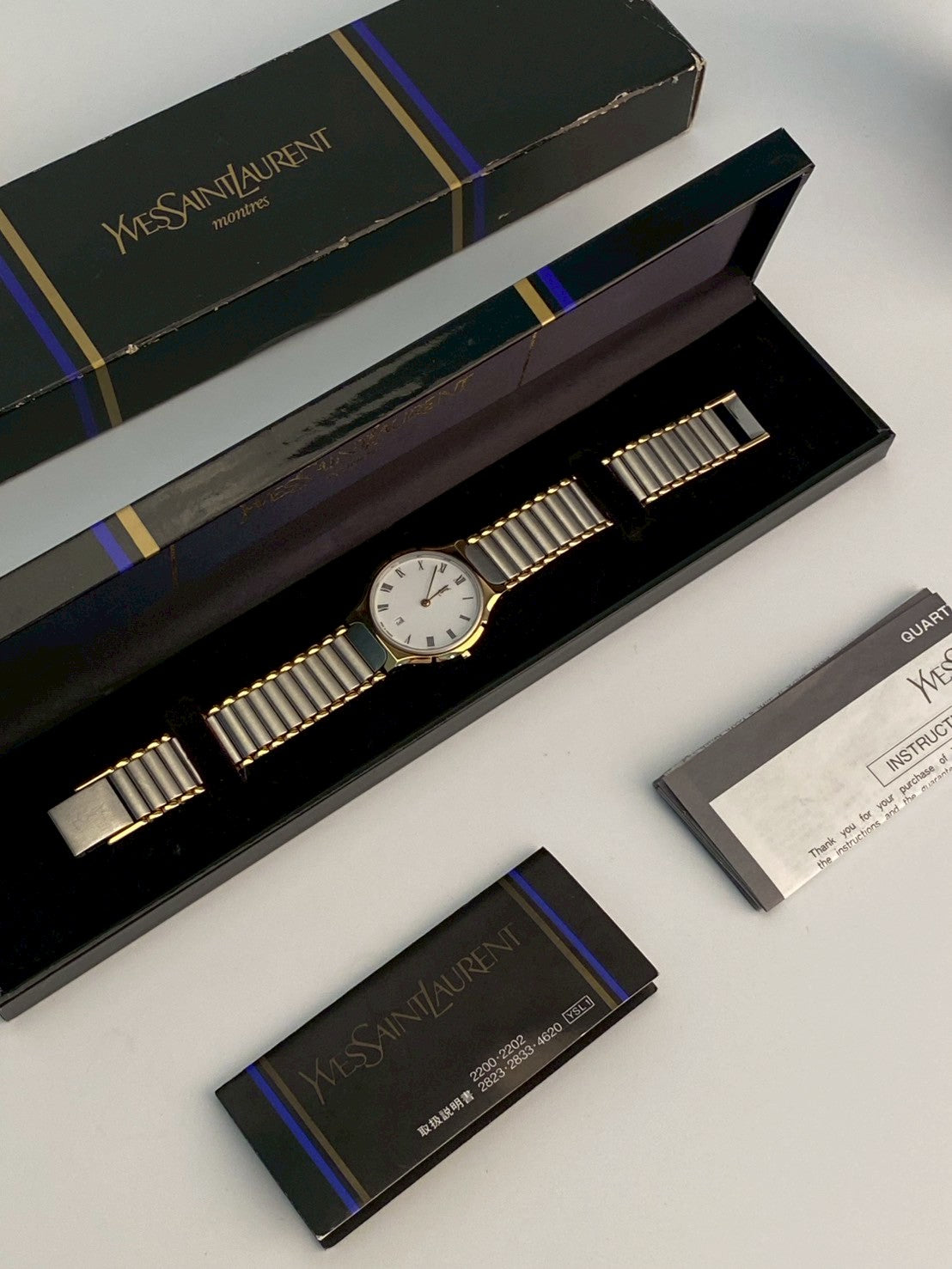 YSL twotone date watch c.0405