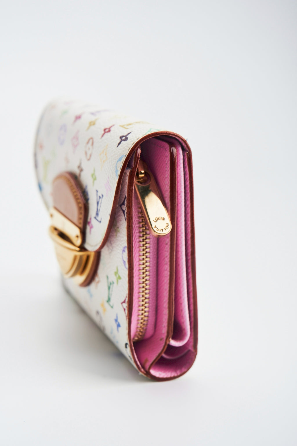 Louis vuitton multicolor white wallet