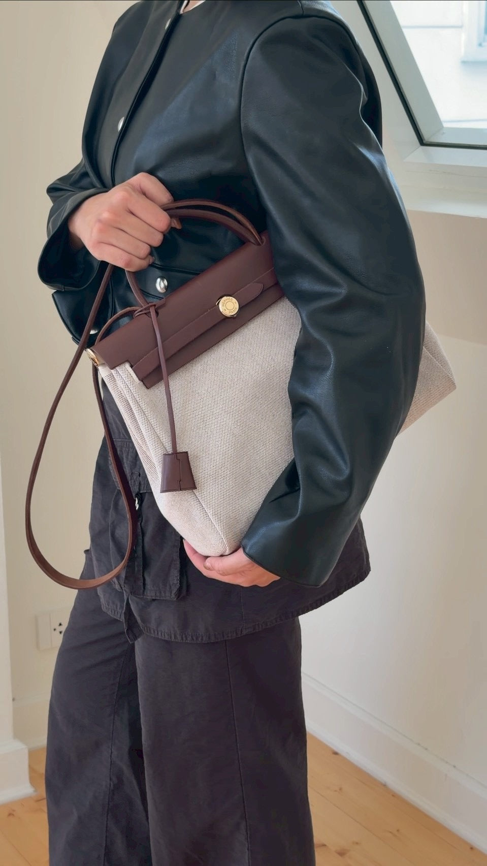 Hermes herbag31 redbrown