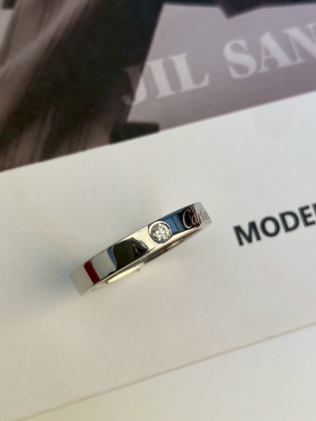 Cartier ring wedding band diamond