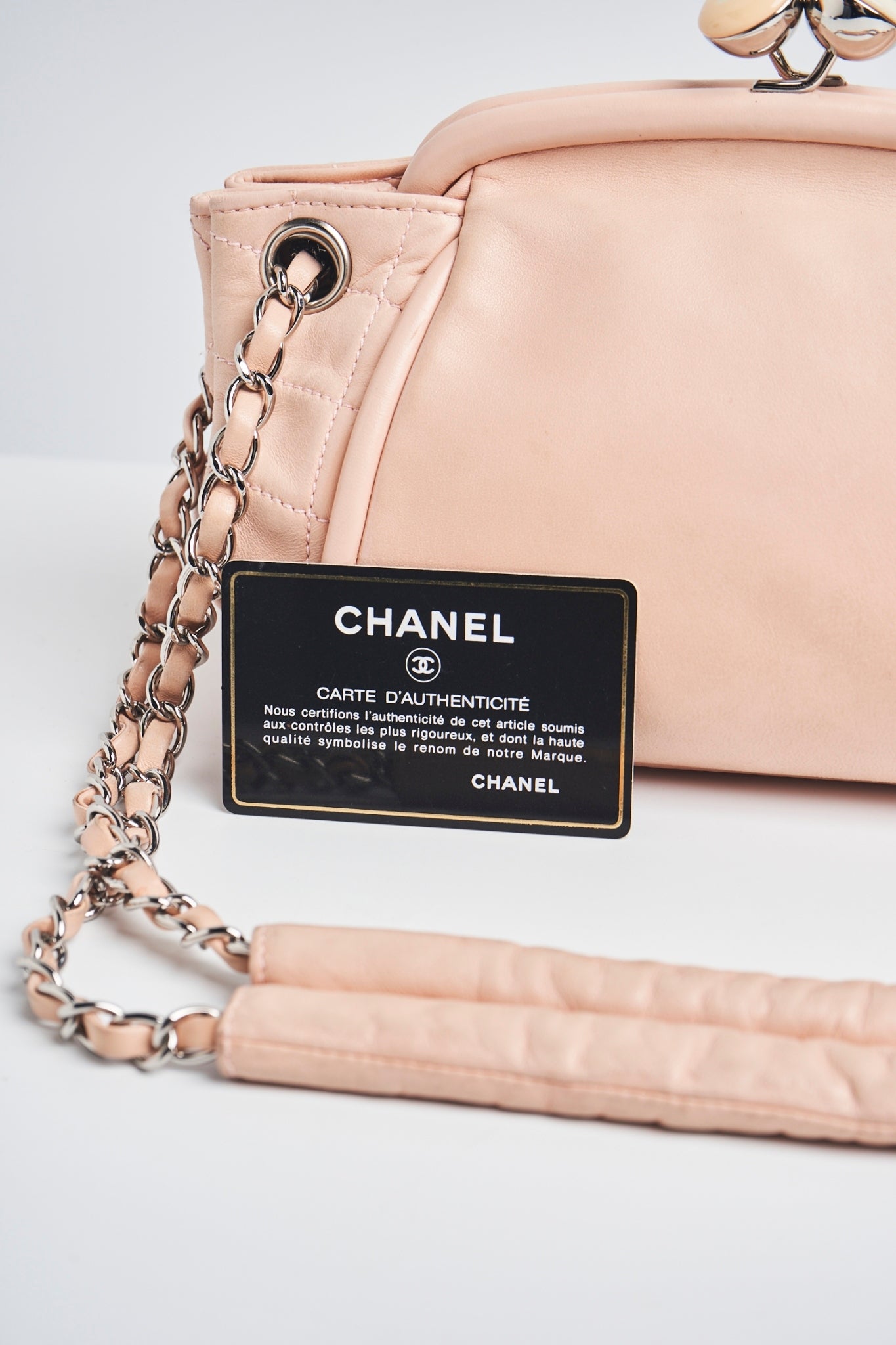 Chanel pink lambskin