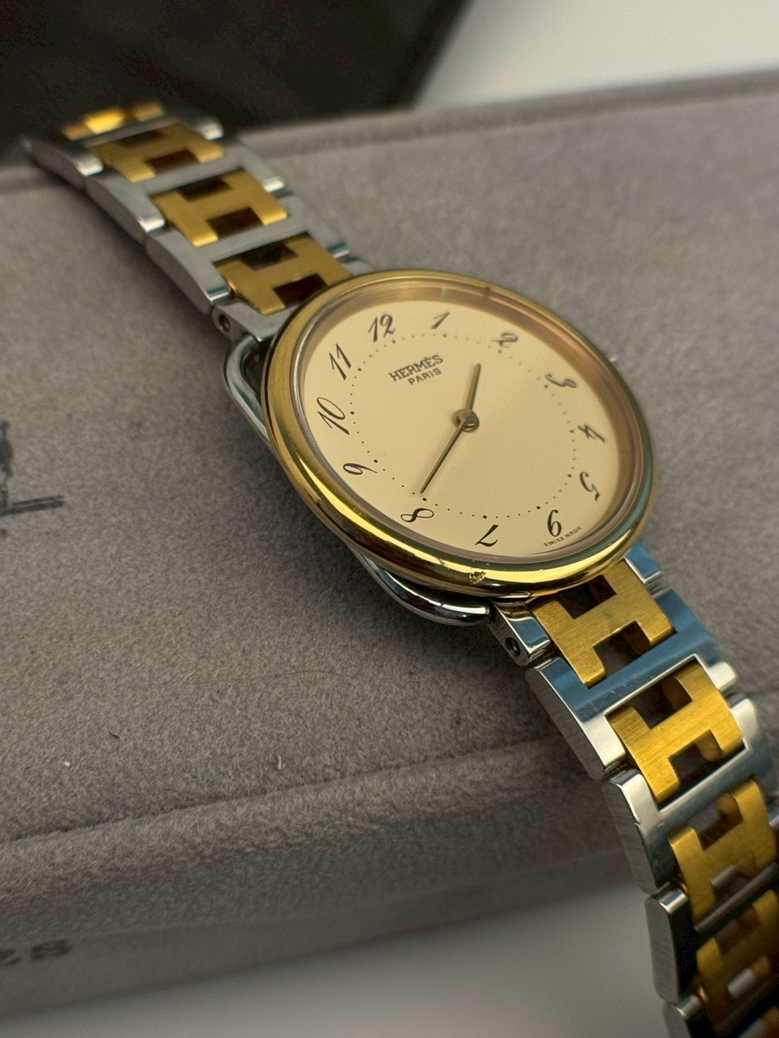 Hermes Arceau cream dial c.0096
