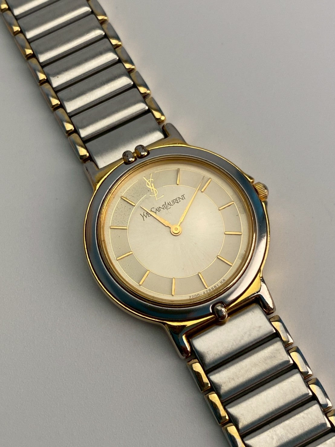 Ysl cream dial twotone c.1306