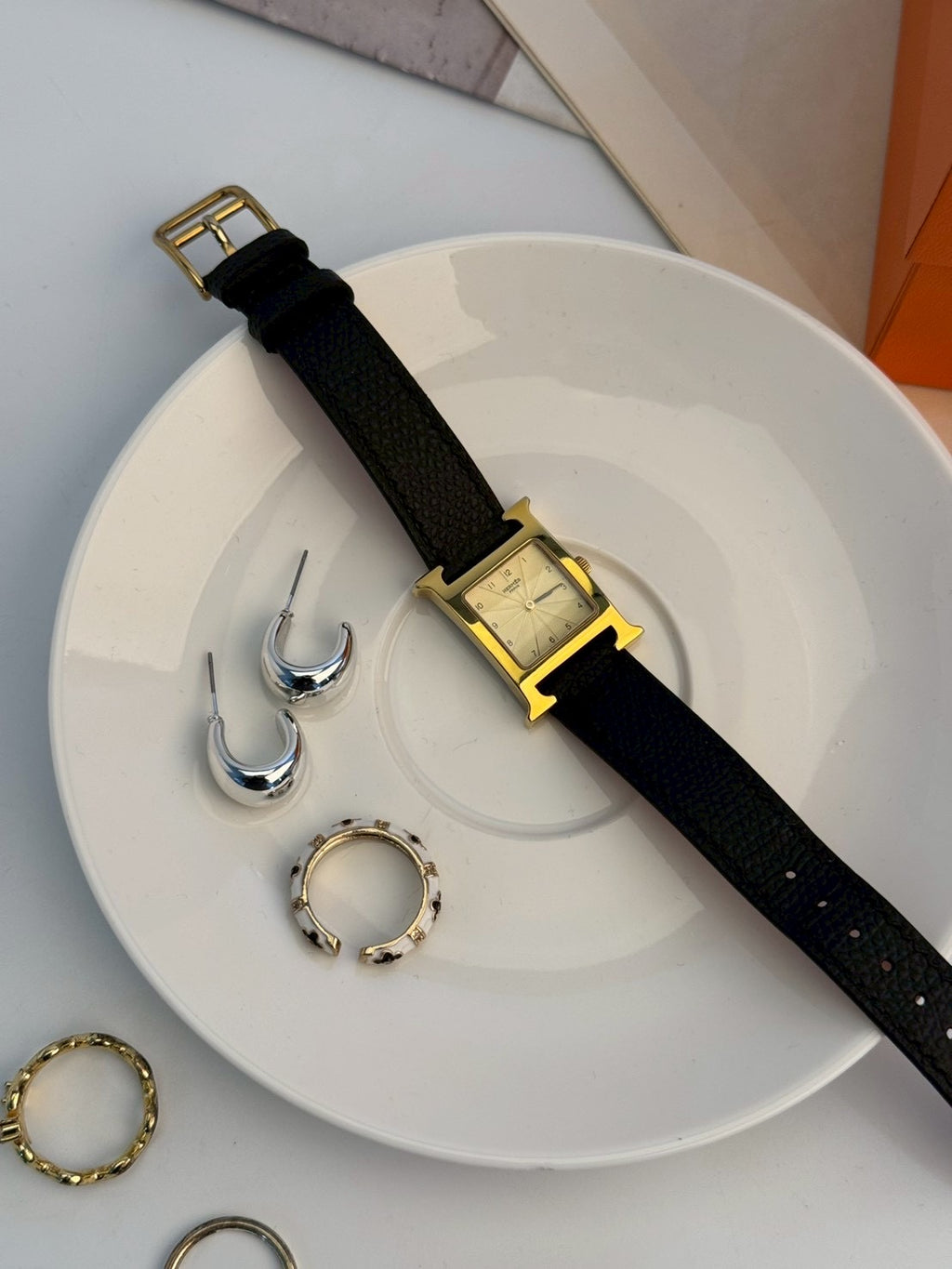 Hermes cream dial H c.9698