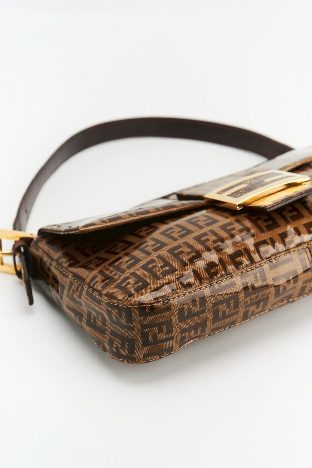 Fendi zucca baguette patent
