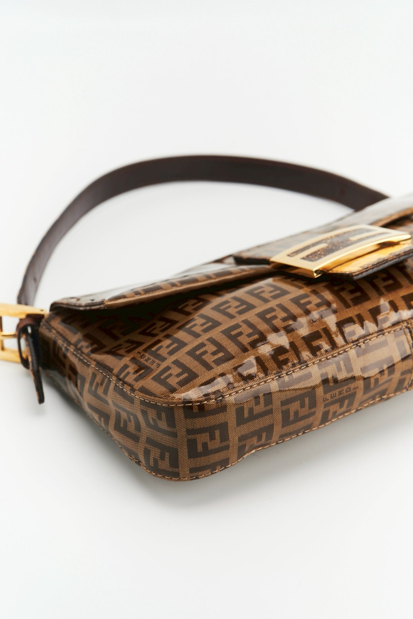 Fendi zucca baguette patent