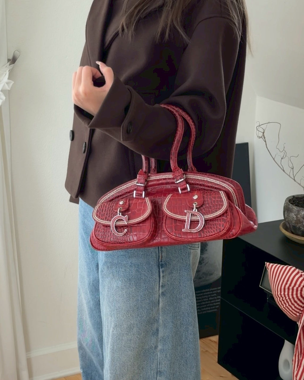 Dior detective crocodile leather