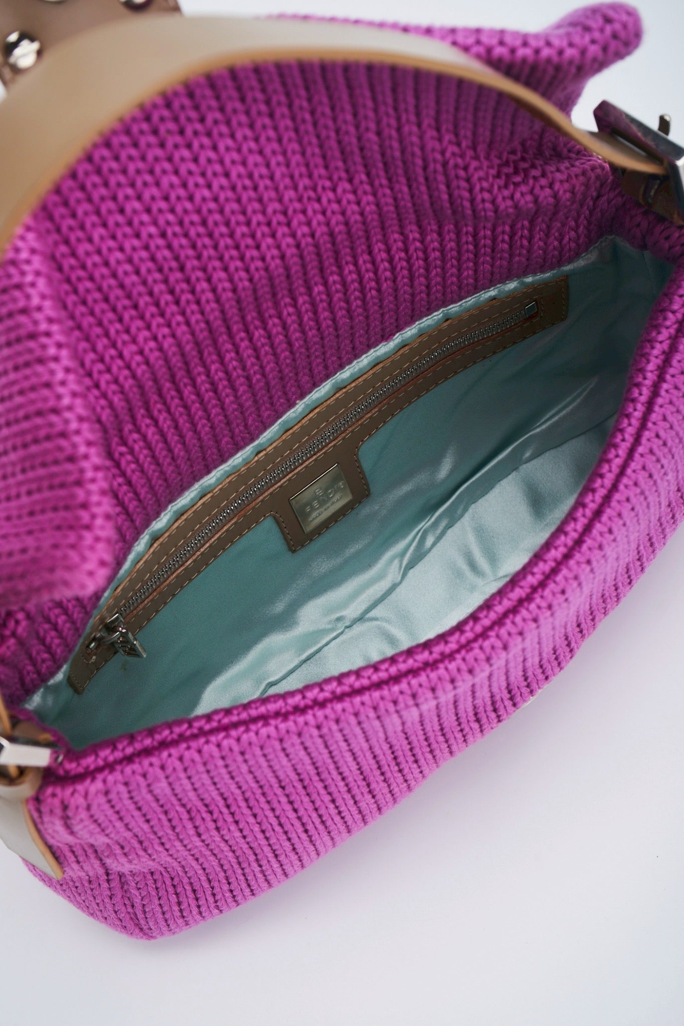 Fendi baguette knit bag