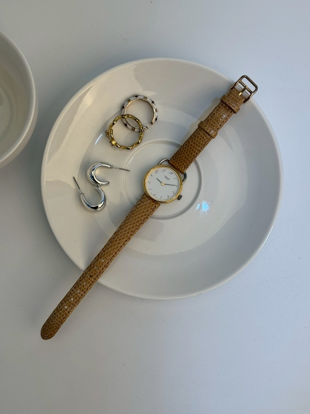 Hermes vintage twoton white c.7923