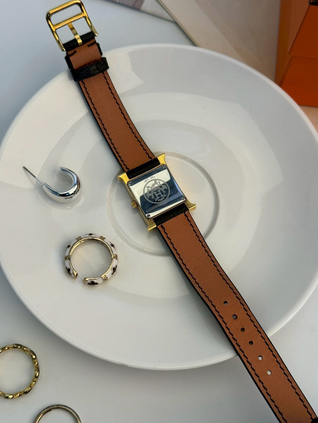 Hermes cream dial H c.9698