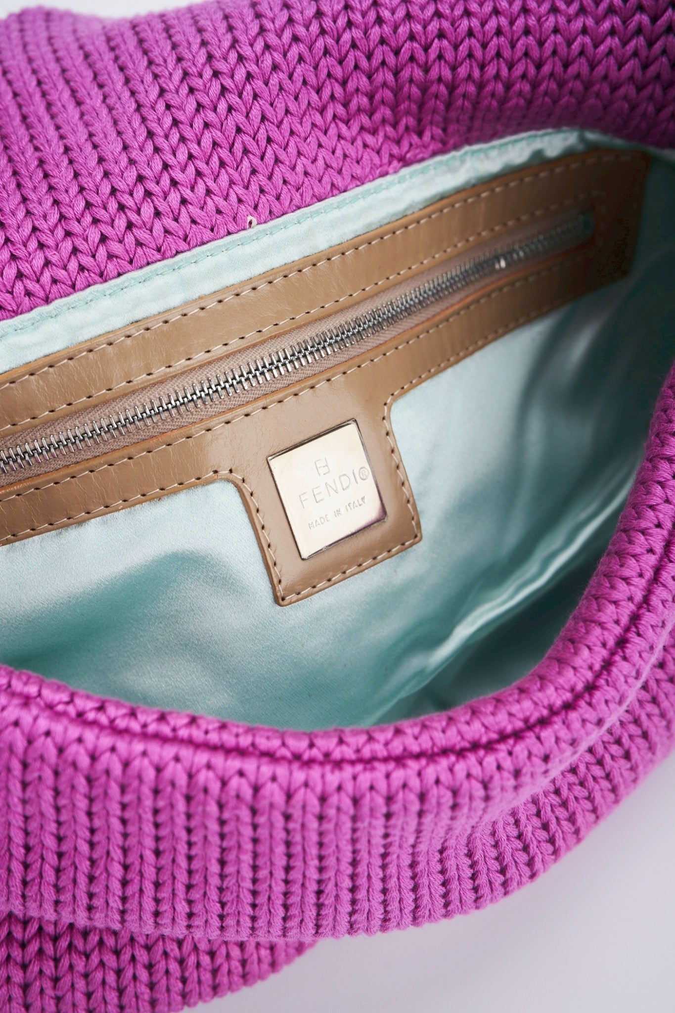 Fendi baguette knit bag