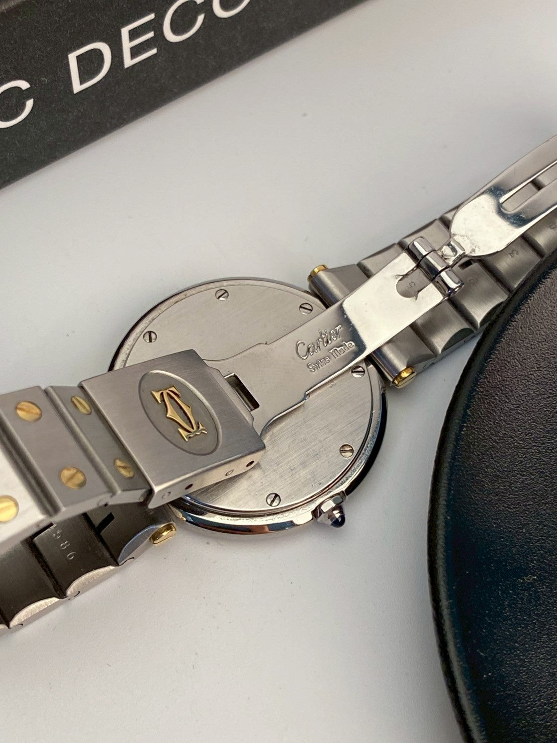 Cartier santos round LM c.6312