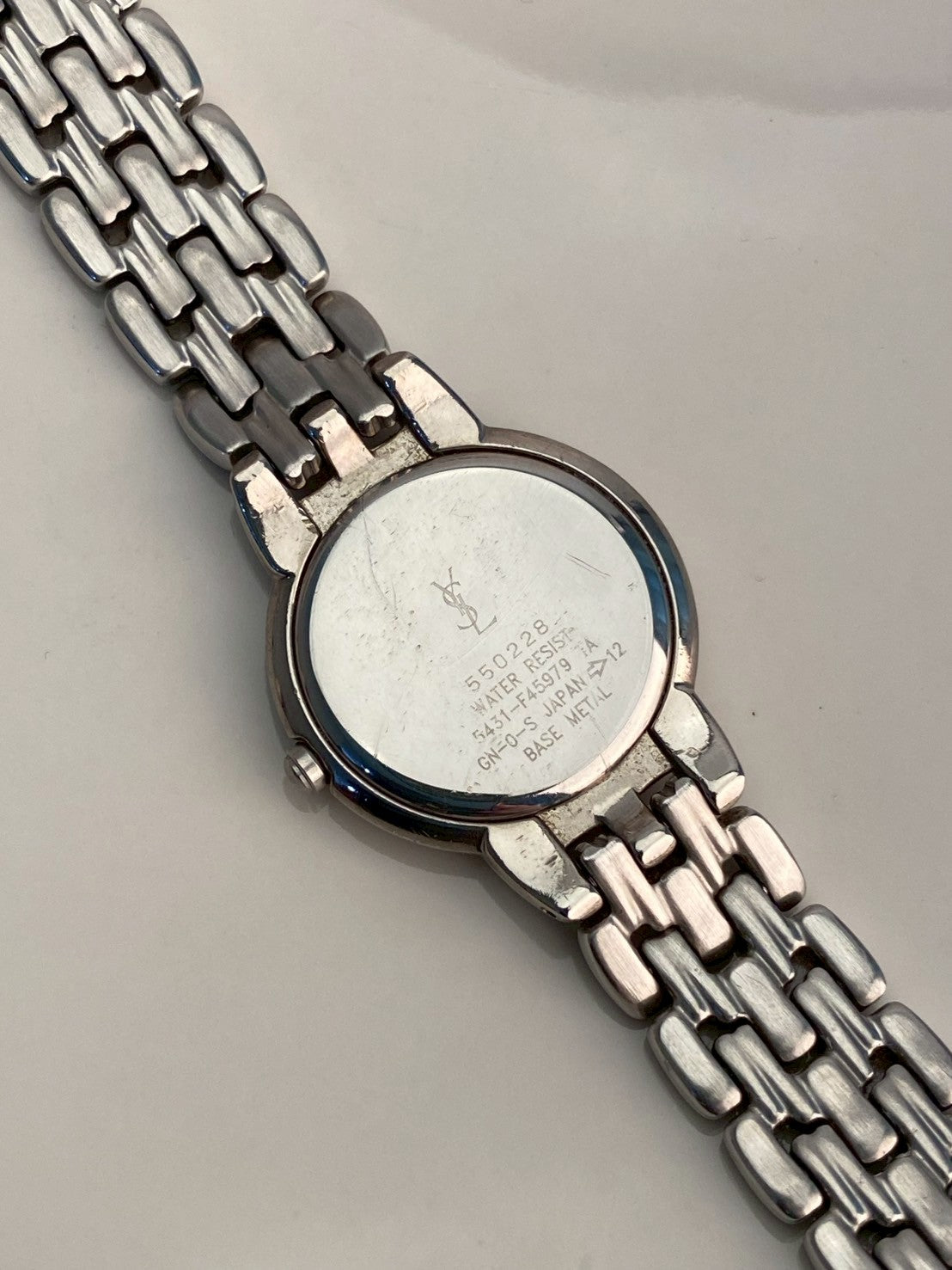 Ysl black dial silver watch