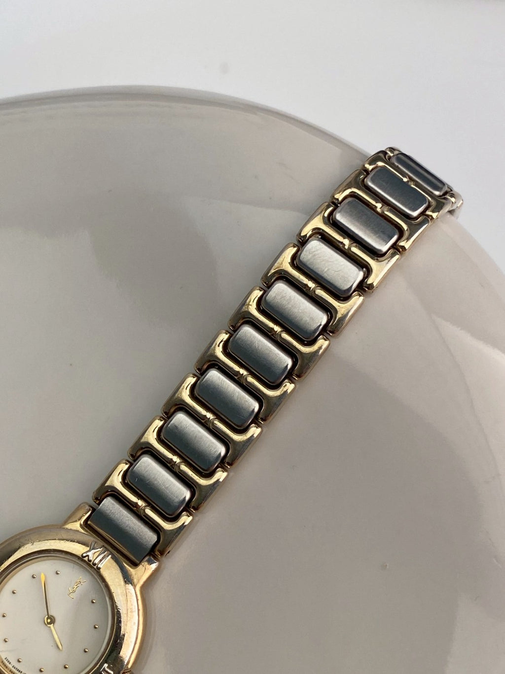 Ysl white dial twotone