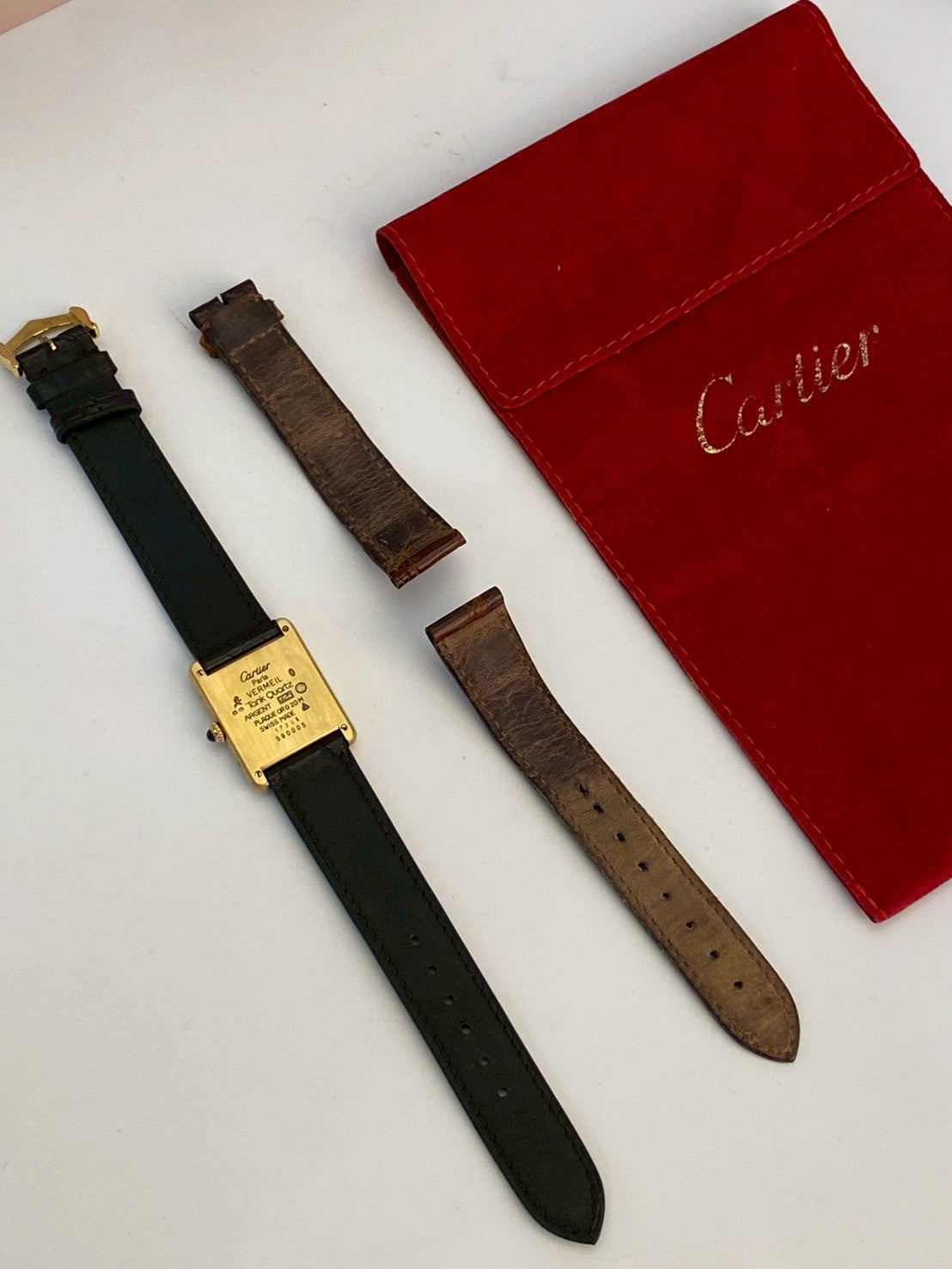 cartier tank gold dial LM c.0005