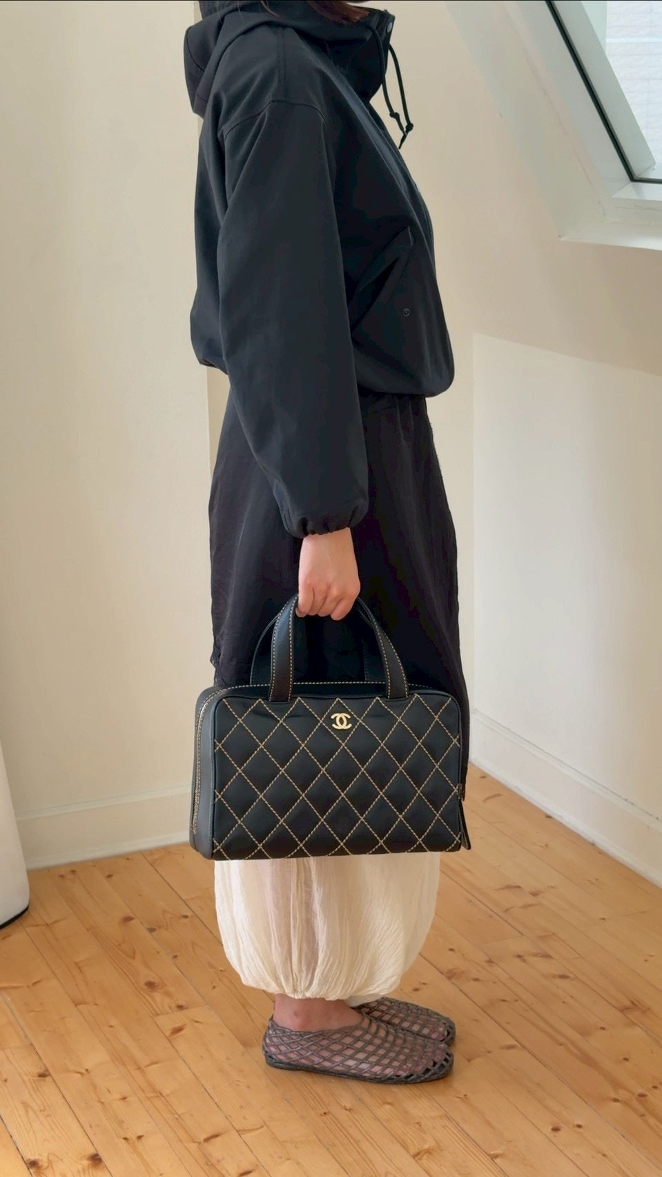 Chanel quilted hand bag