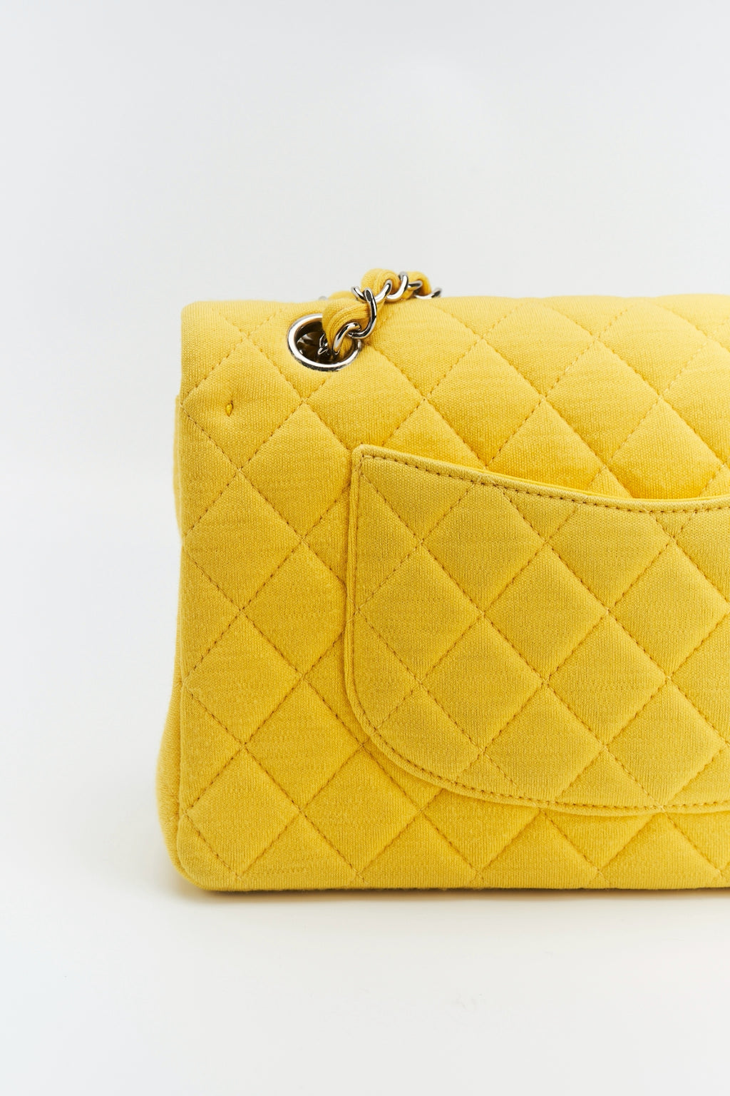 Chanel classic jersey double flab yellow