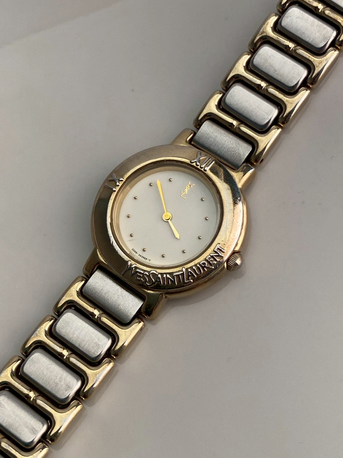 Ysl white dial twotone