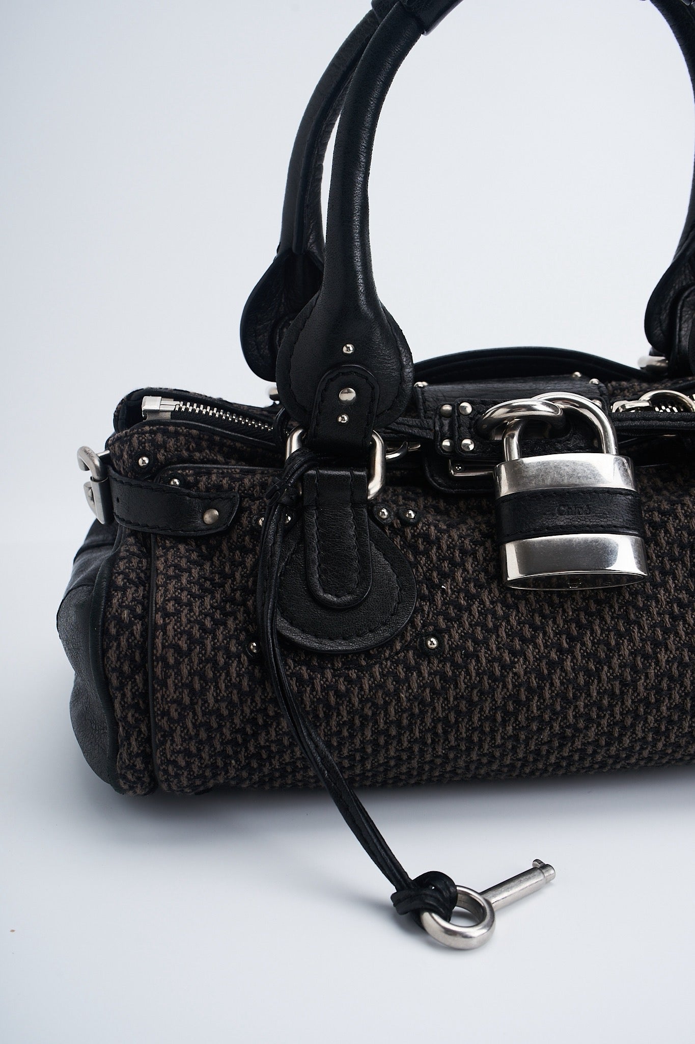 Chloe paddington tweed leather