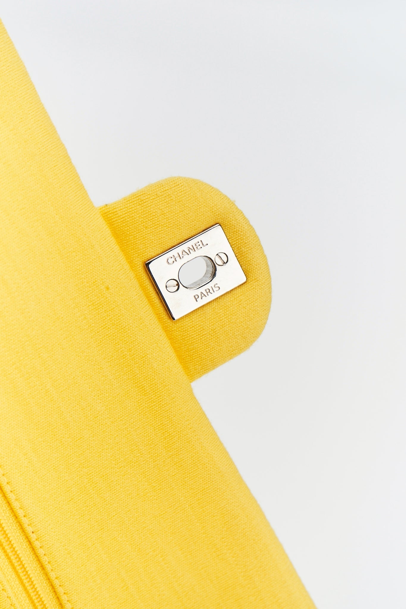 Chanel classic jersey double flab yellow