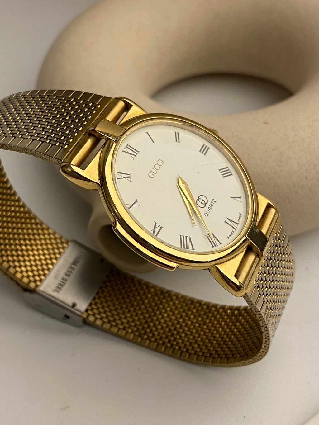 Gucci white dial gold 3400FM