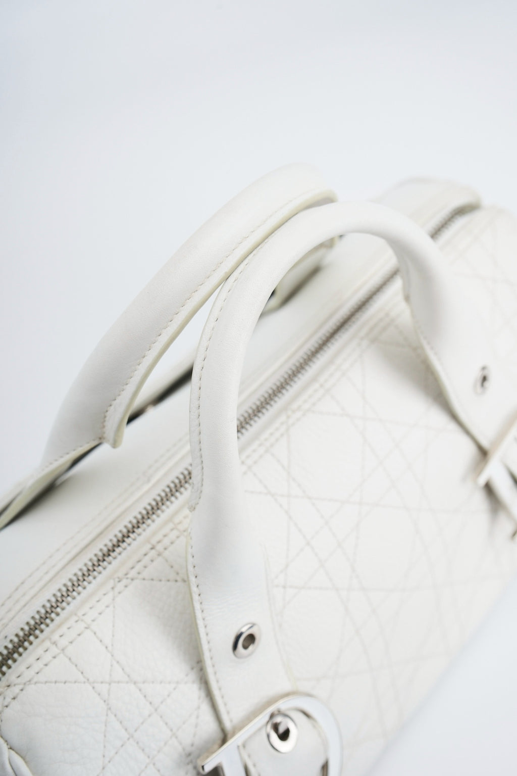 Dior logo white handbag
