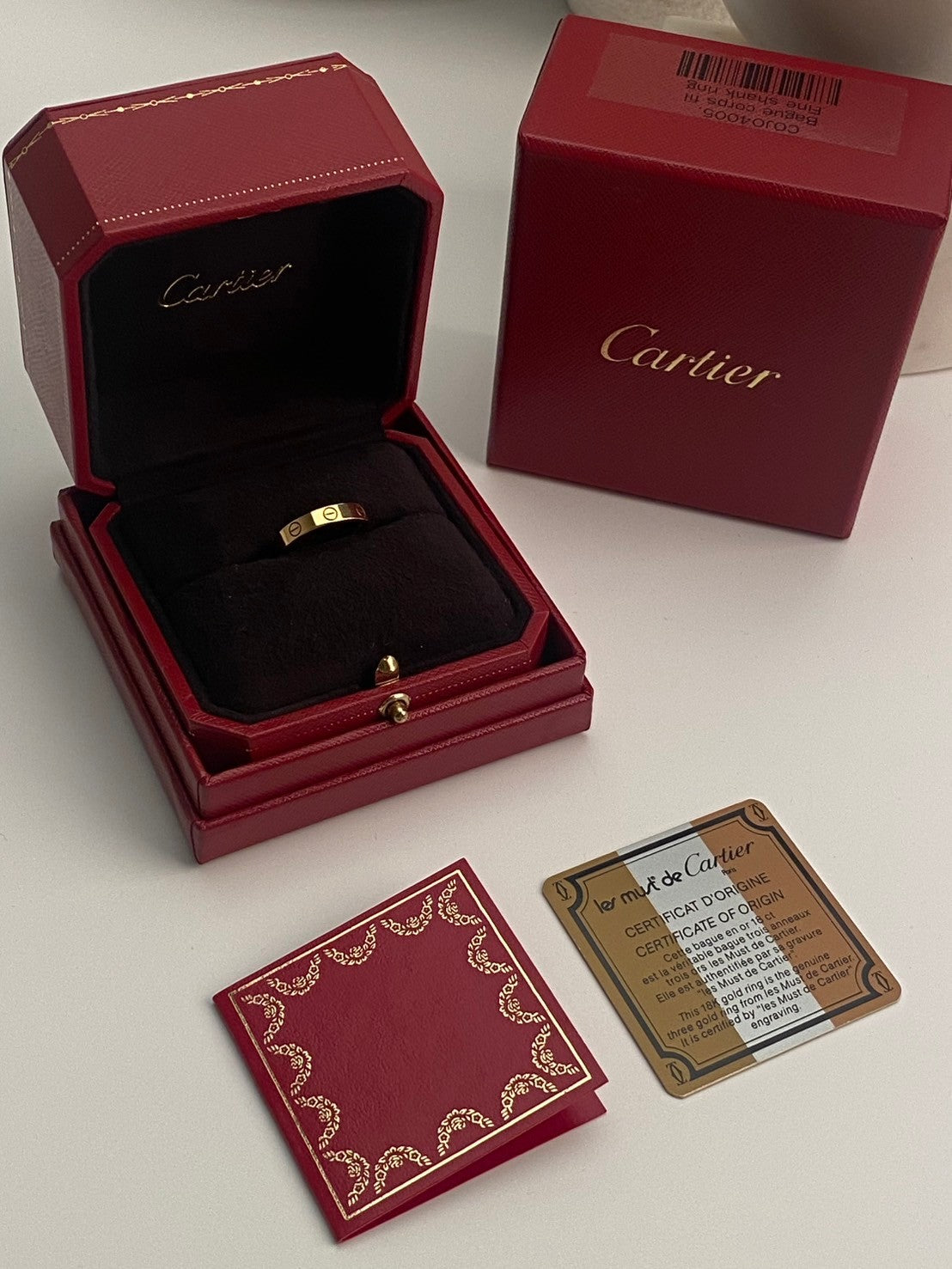 Cartier paris mini love ring 18k 750 #53