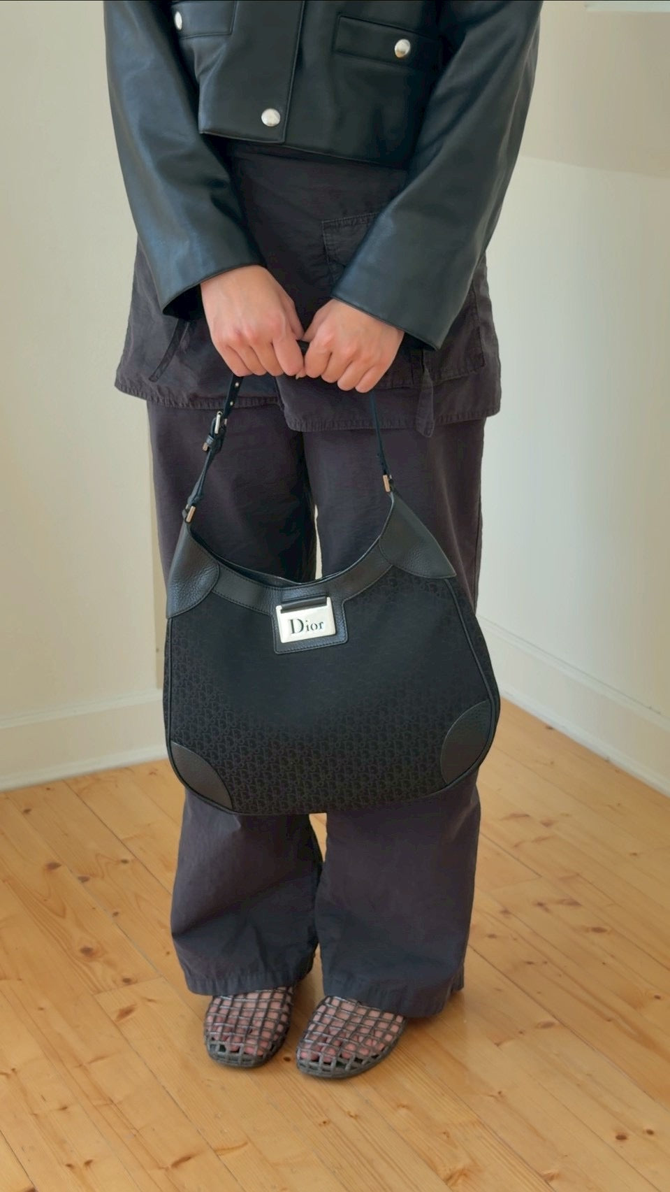Dior street-chic hobo bag