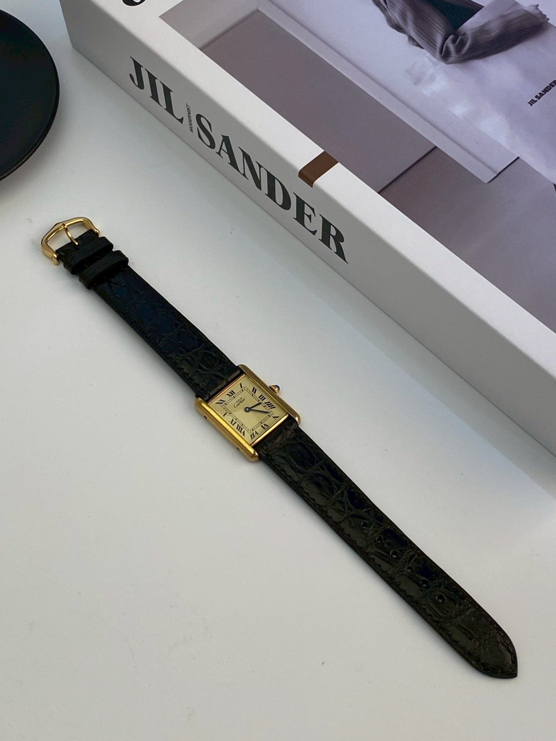cartier tank gold dial LM c.0005