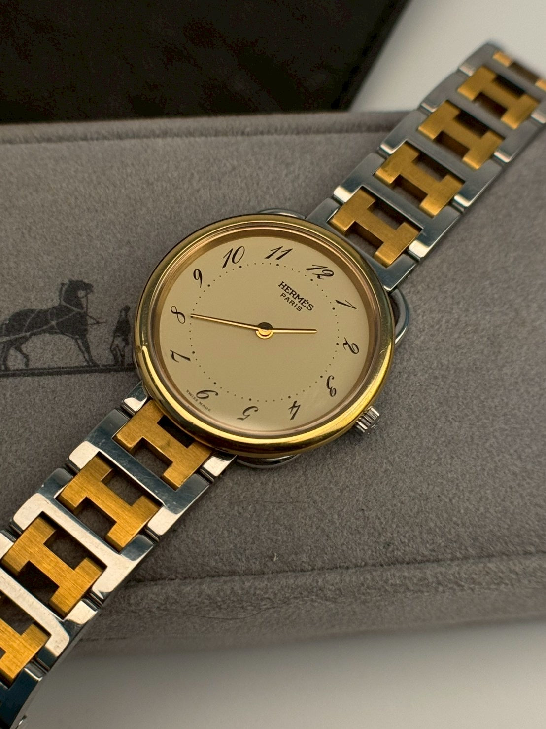 Hermes Arceau cream dial c.0096