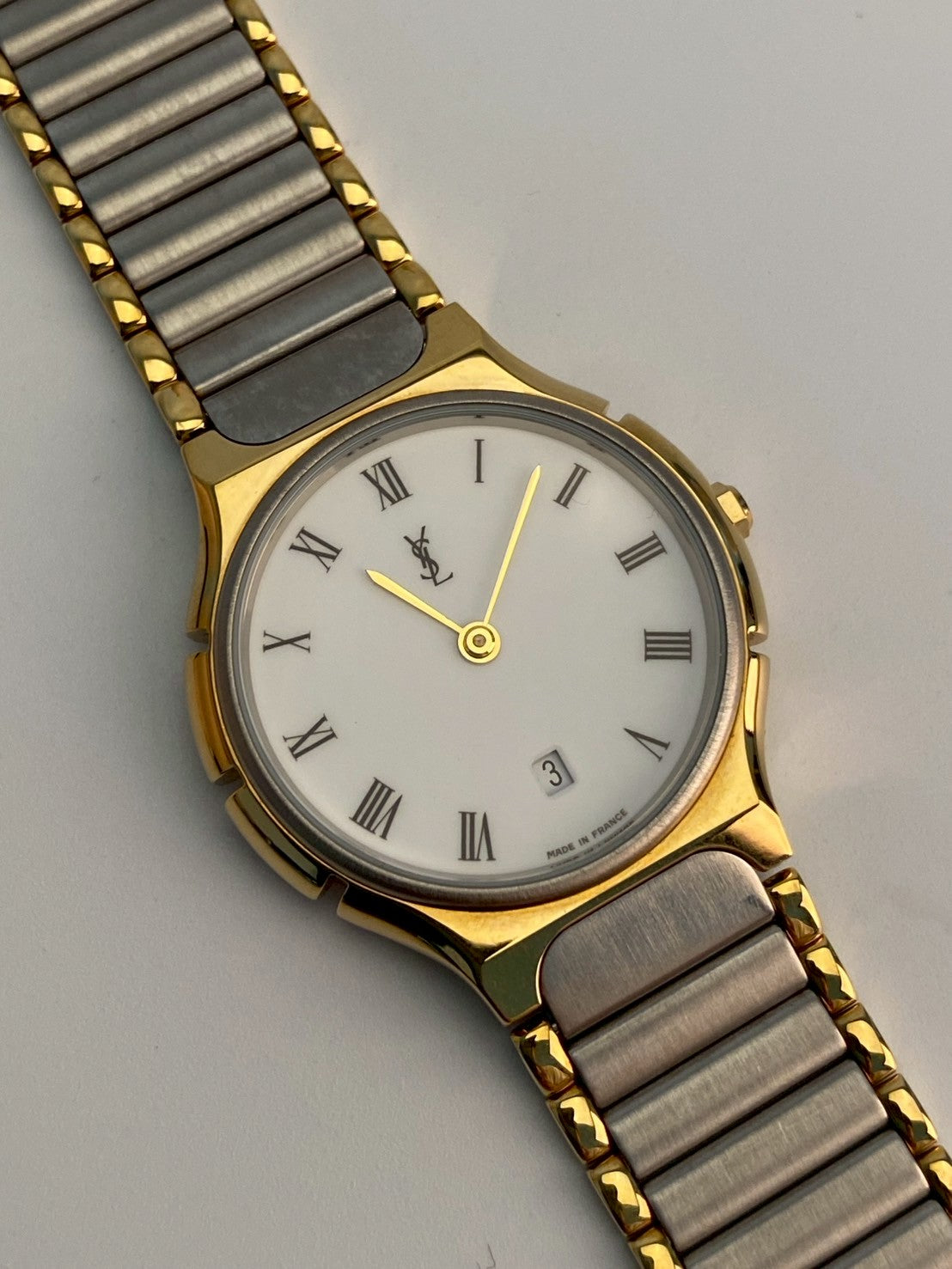 YSL twotone date watch c.0405