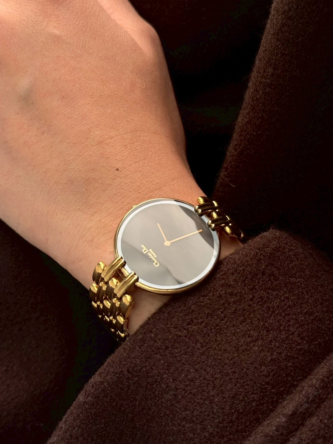 Dior black dial gold sizeL c.4581