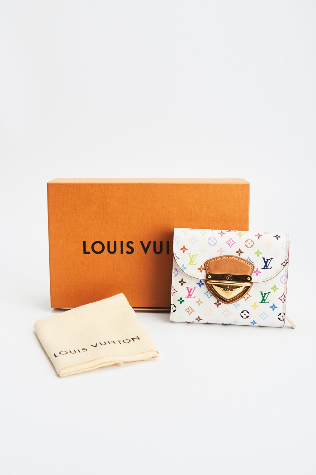 Louis vuitton multicolor white wallet