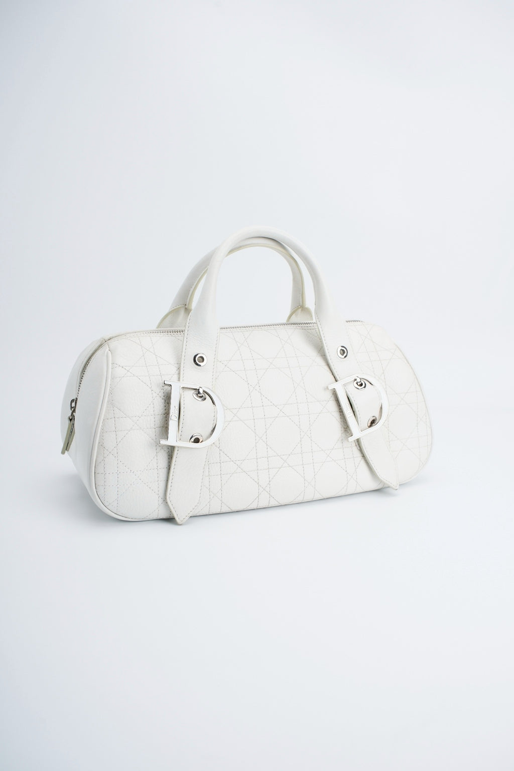 Dior logo white handbag