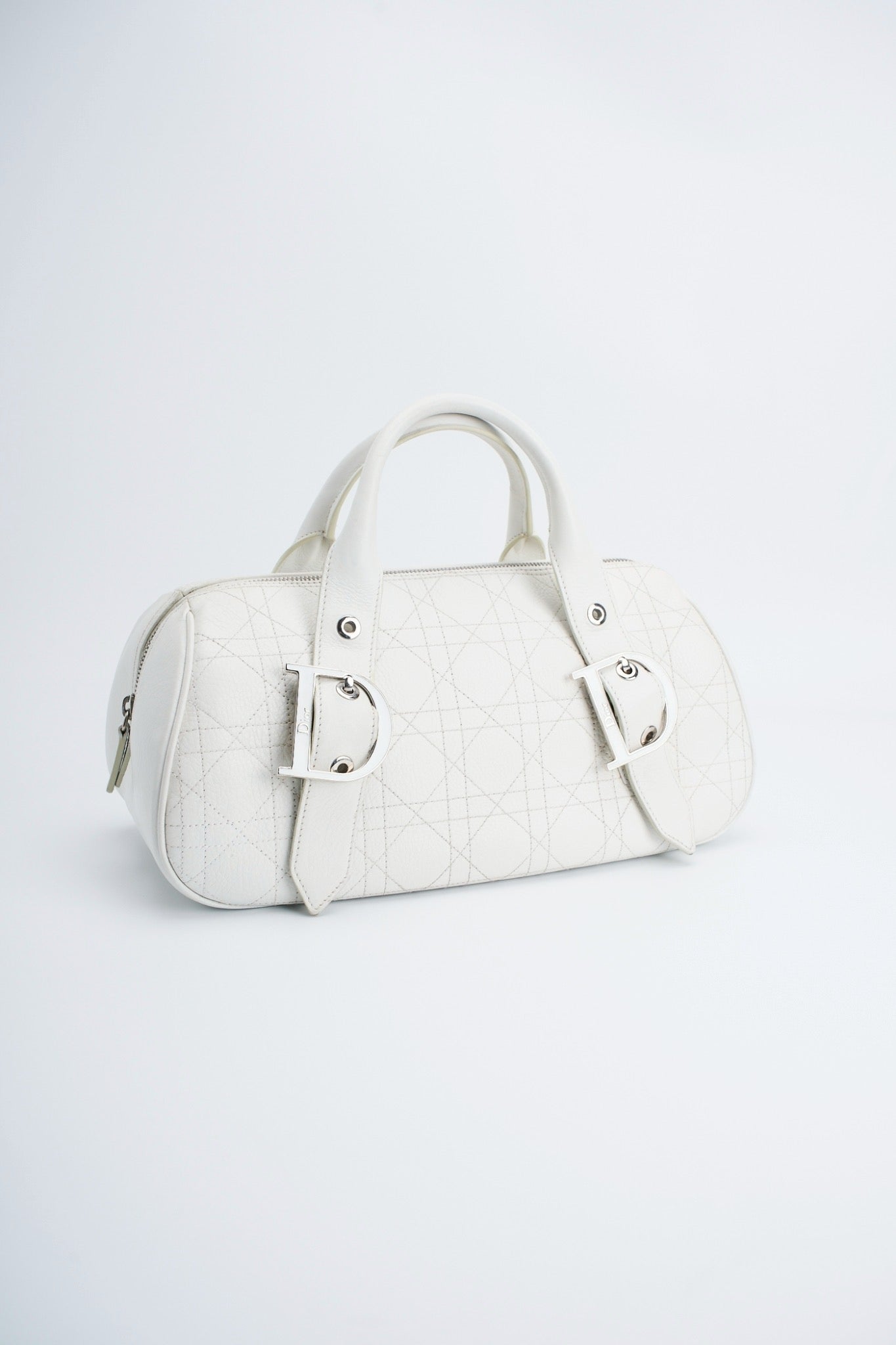 Dior logo white handbag