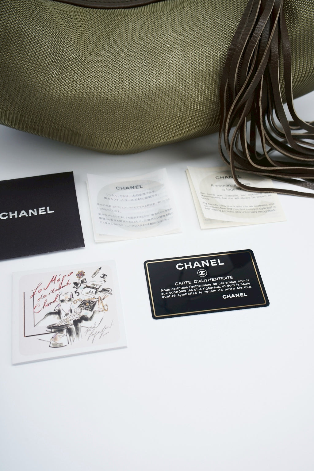 Chanel fringe mesh