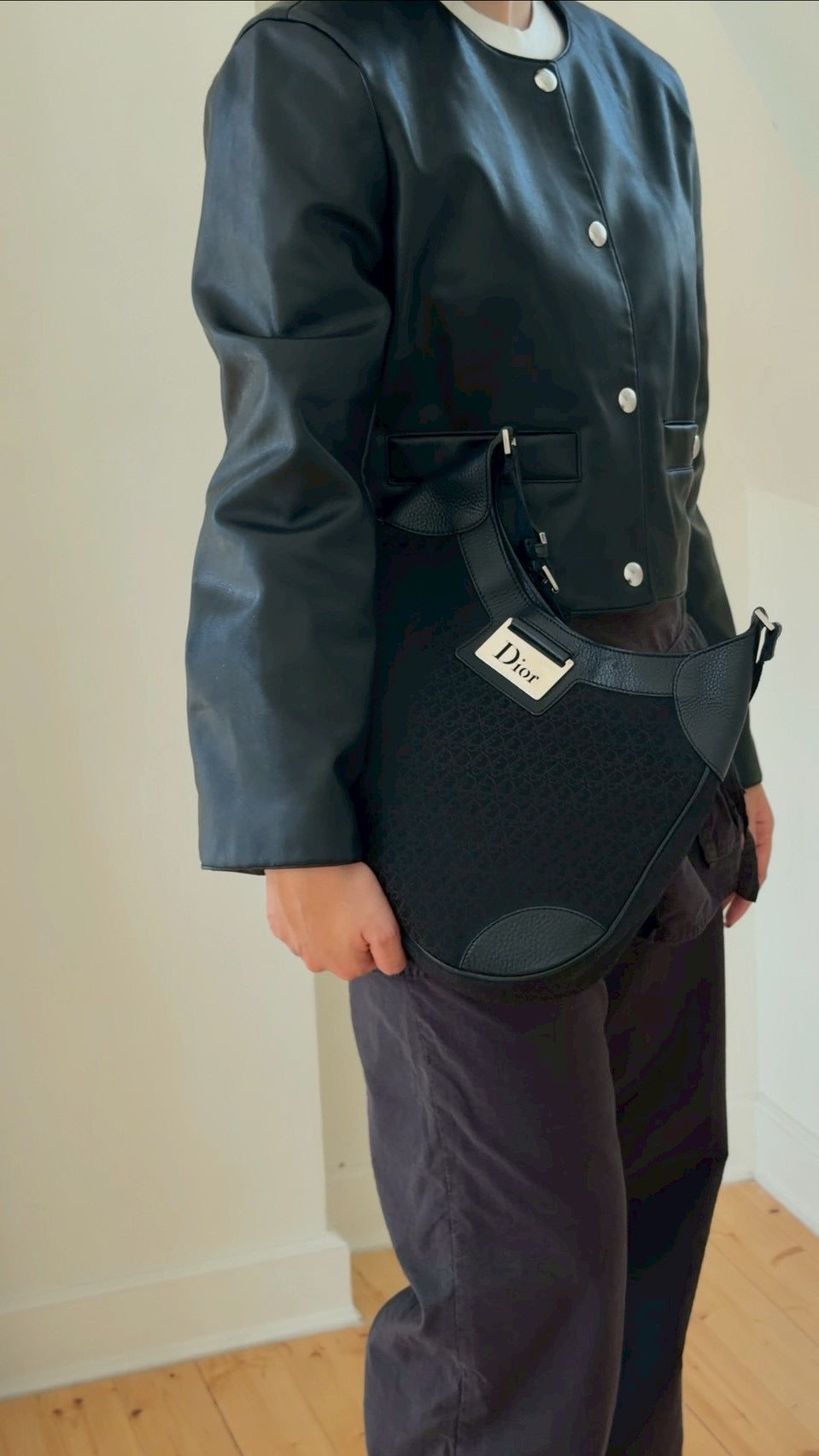 Dior street-chic hobo bag