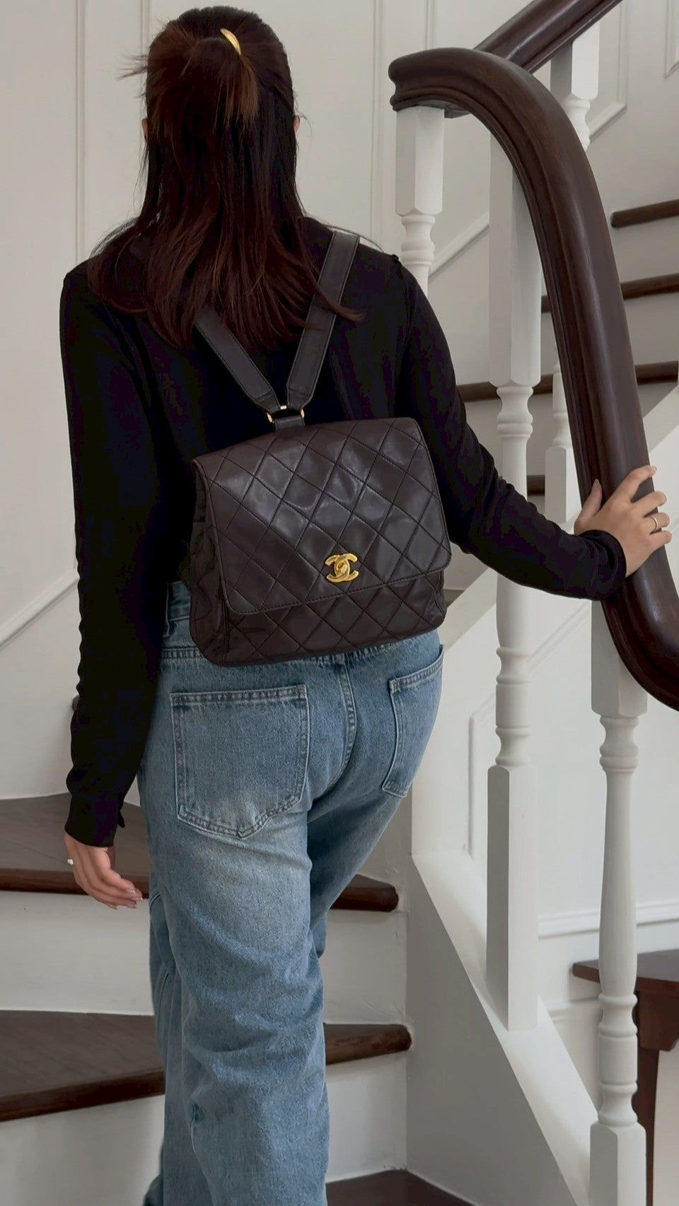 Chanel lambskin backpack