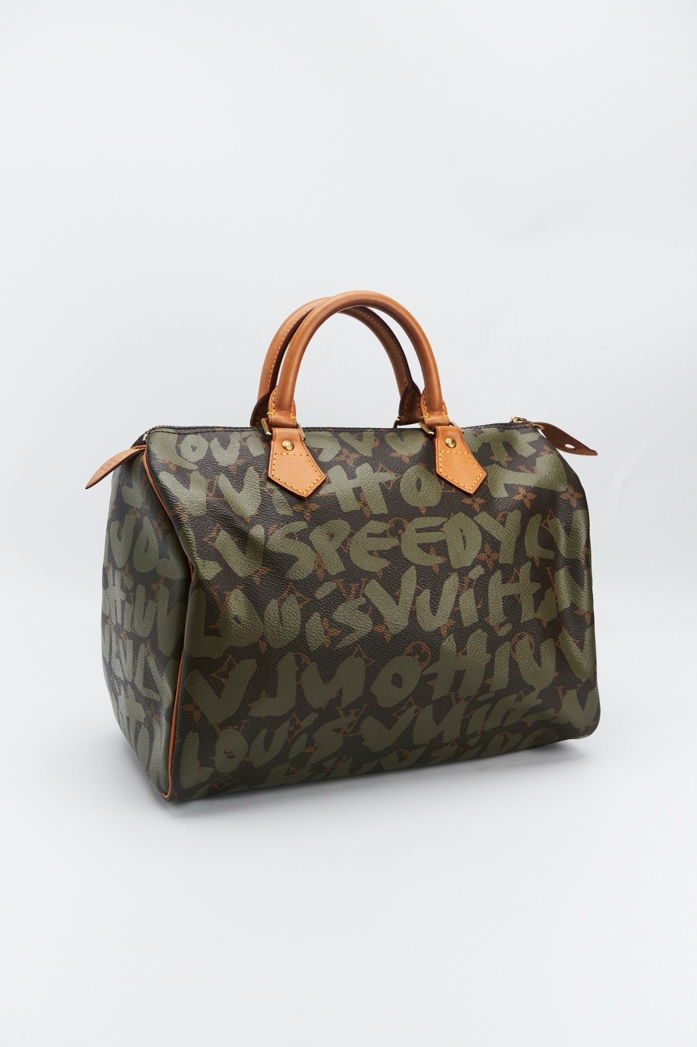 Louis vuitton Khaki Graffiti speedy “30
