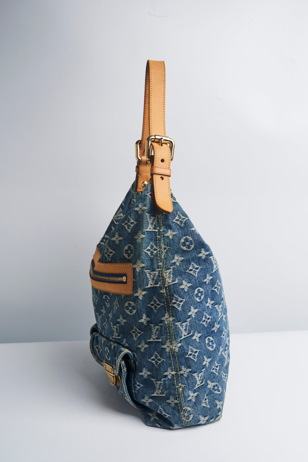 Louis vuitton denim shoulder bag